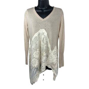 ANTHROPOLOGY Angel Of The North 36 chest Medium embroidered